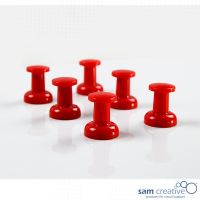 Pin Magnético Jumbo rojo 6 pzas.
