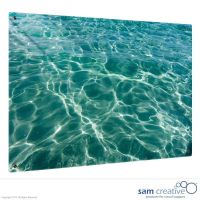 Pizarra de Vidrio Sólida Agua 100x100 cm