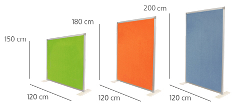 Dimensiones de los paneles divisorios